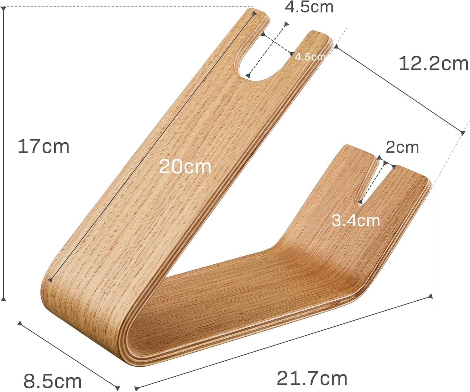 image:imageYAMAZAKI Home Rin Hair Dryer amp Iron Holder Hair Tool Organizer for SalonQuality Blowout HairdryerFlat IronCurling Iron Countertop Organizer WoodAsh