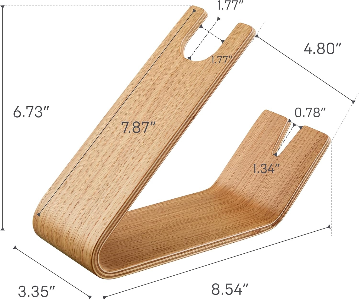 image:imageYAMAZAKI Home Rin Hair Dryer amp Iron Holder Hair Tool Organizer for SalonQuality Blowout HairdryerFlat IronCurling Iron Countertop Organizer WoodAsh