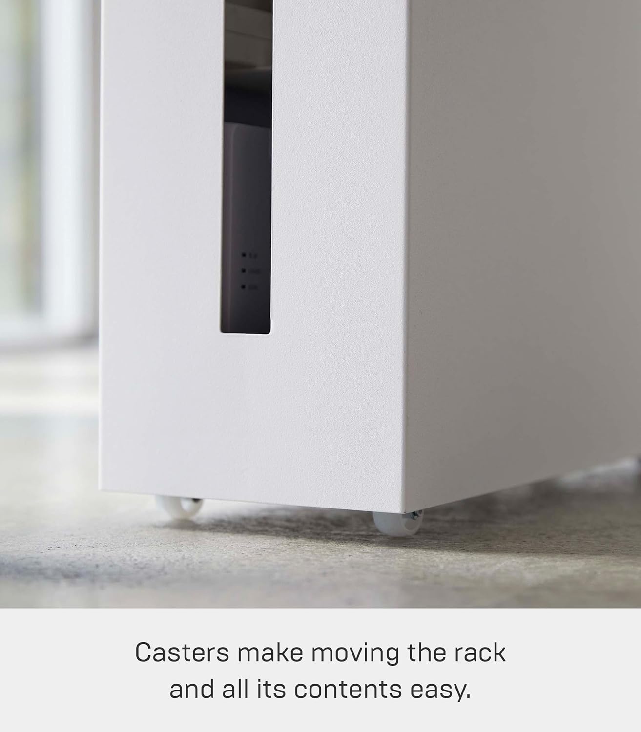 image:imageYAMAZAKI Home Rolling Cable Management Cord Power StripSurge Protector Storage Organizer for Office or Bedroom Steel One Size WhiteWhite