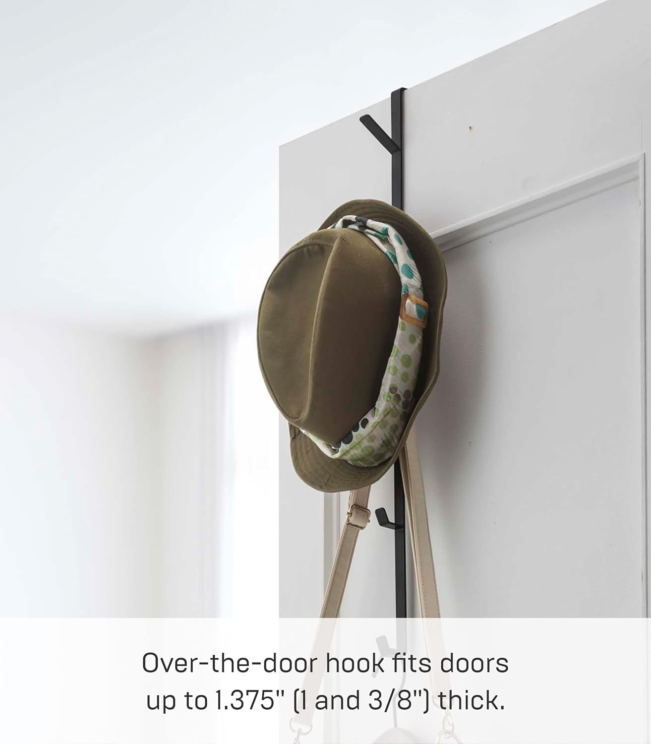 image:imageYAMAZAKI Home Smart Home Over The Door Hooks Vertical Hanging Coat Rack Fits Doors Up to 1375 Thick SteelBlack