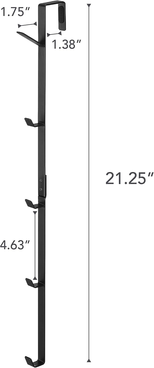 image:imageYAMAZAKI Home Smart Home Over The Door Hooks Vertical Hanging Coat Rack Fits Doors Up to 1375 Thick SteelBlack