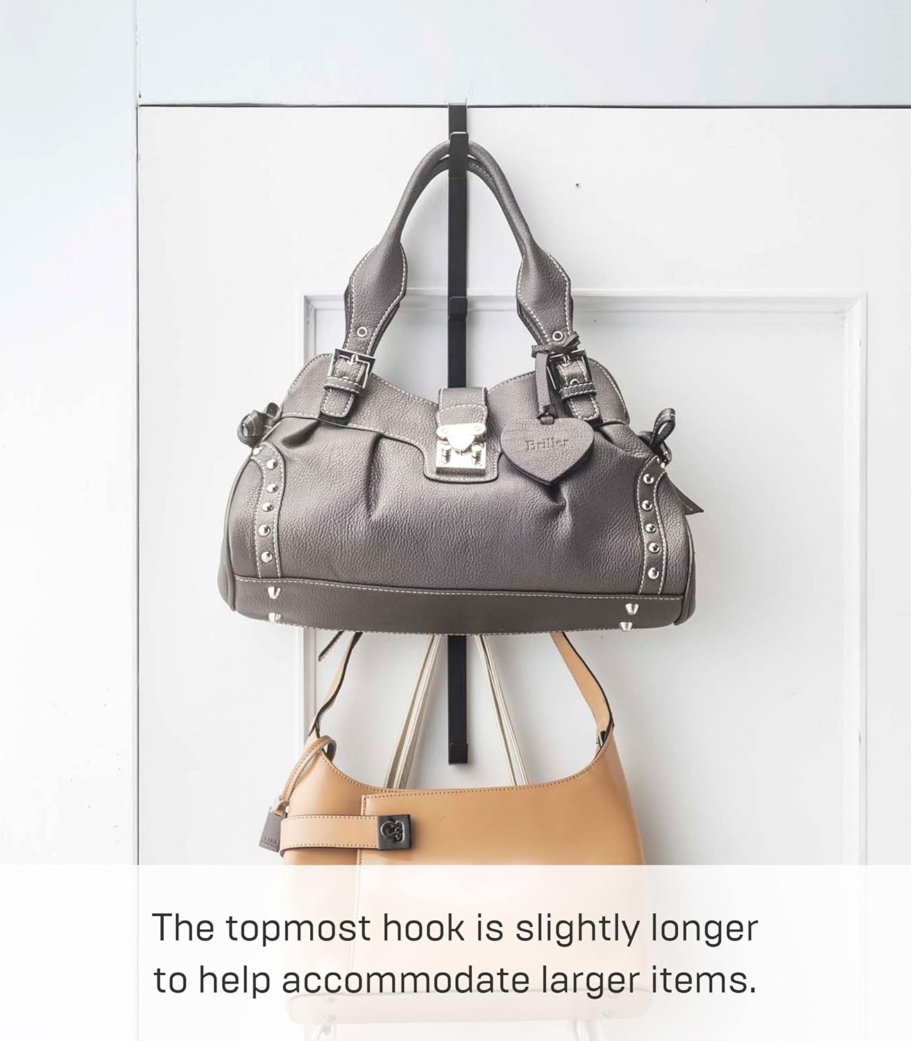 image:imageYAMAZAKI Home Smart Home Over The Door Hooks Vertical Hanging Coat Rack Fits Doors Up to 1375 Thick SteelBlack