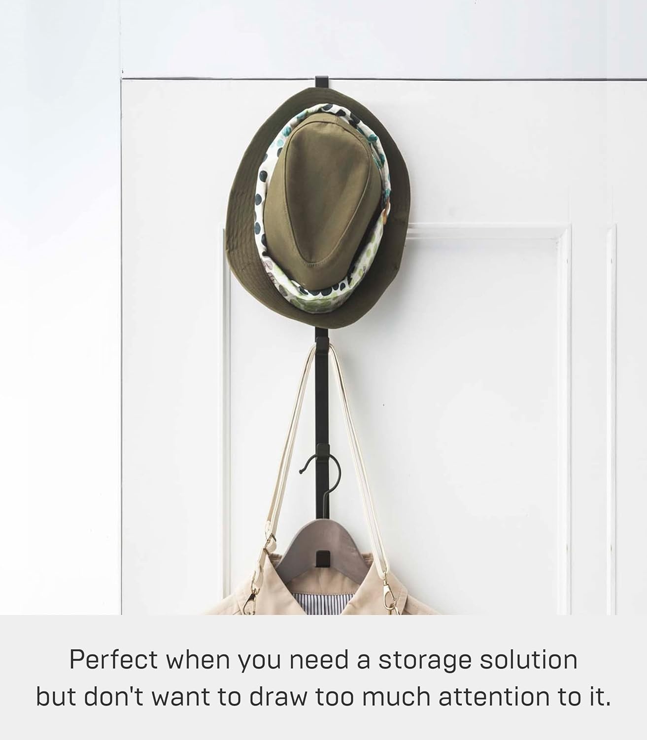 image:imageYAMAZAKI Home Smart Home Over The Door Hooks Vertical Hanging Coat Rack Fits Doors Up to 1375 Thick SteelBlack