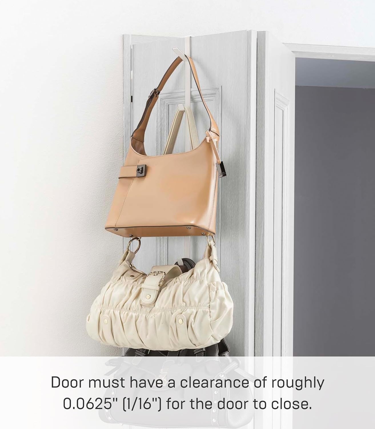 image:imageYAMAZAKI Home Smart Home Over The Door Hooks Vertical Hanging Coat Rack Fits Doors Up to 1375 Thick SteelWhite