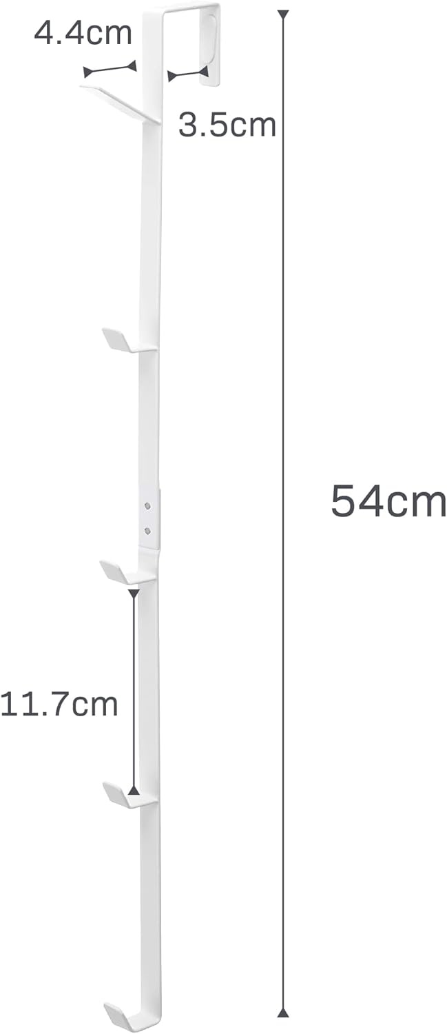 image:imageYAMAZAKI Home Smart Home Over The Door Hooks Vertical Hanging Coat Rack Fits Doors Up to 1375 Thick SteelWhite