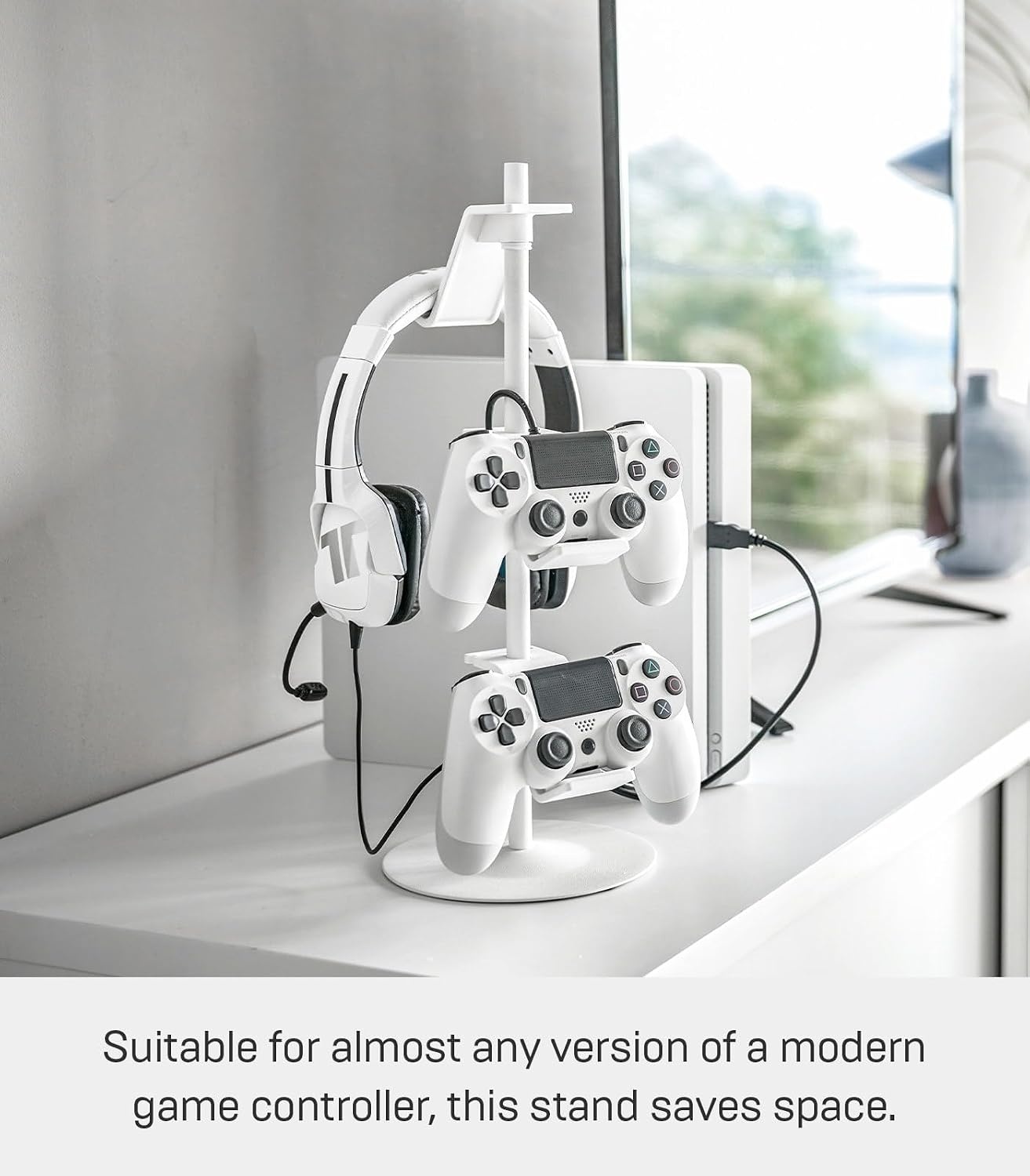 image:imageYAMAZAKI Home Smart Universal Adjustable Game Controller StandController Holder SteelWhite