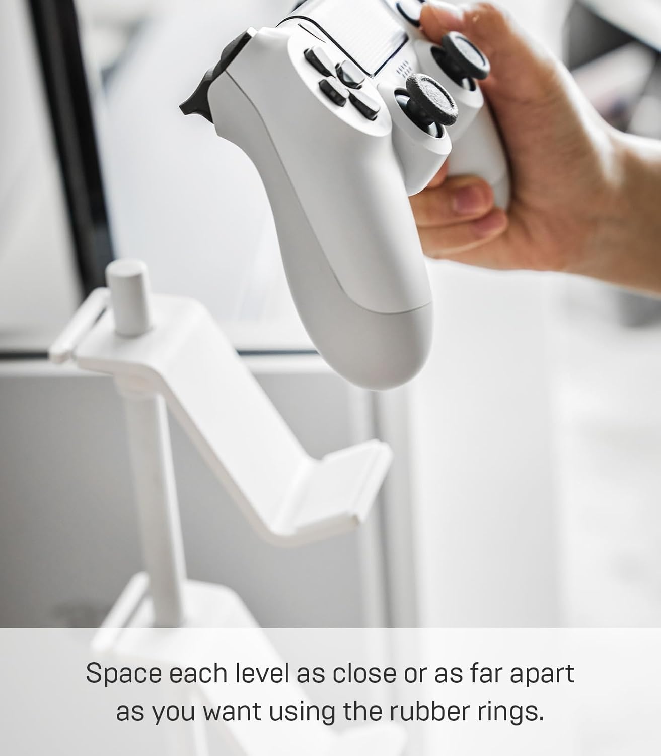 image:imageYAMAZAKI Home Smart Universal Adjustable Game Controller StandController Holder SteelWhite