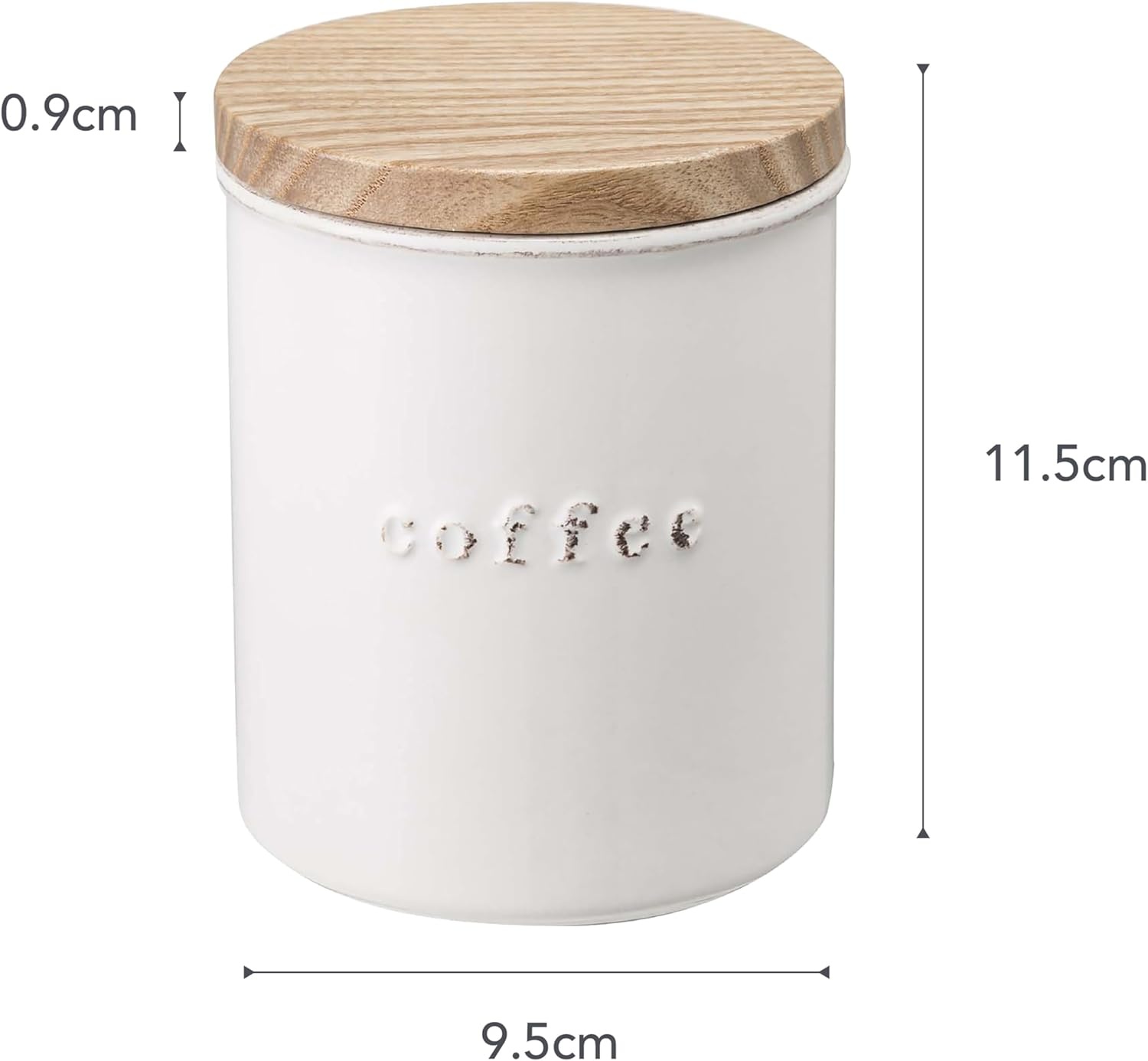 image:imageYAMAZAKI Home Tosca Ceramic Canister Dry Food Kitchen Storage Container Organizer Salt 1525 Oz 450 MlCoffee