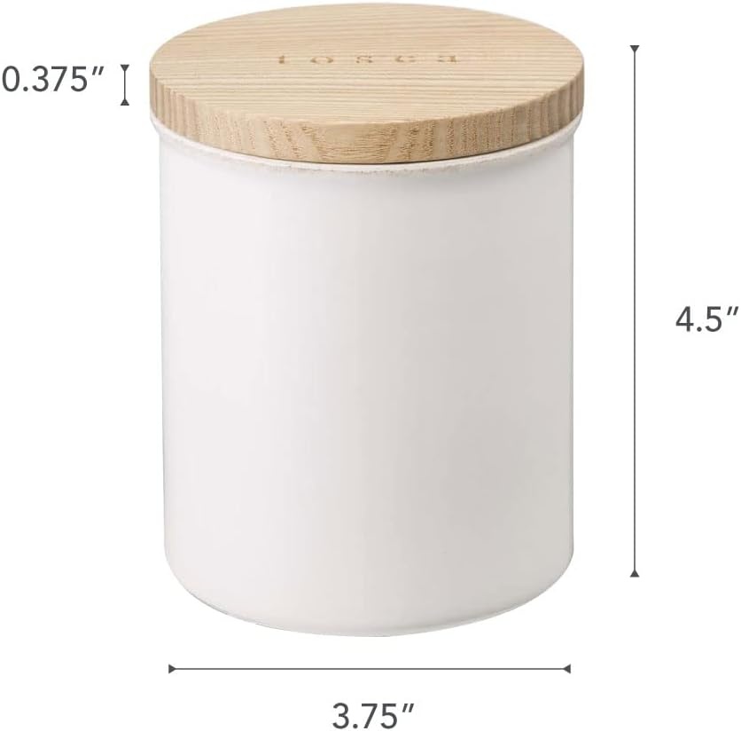image:imageYAMAZAKI Home Tosca Ceramic Canister Dry Food Kitchen Storage Container Organizer Salt 1525 Oz 450 MlPlain