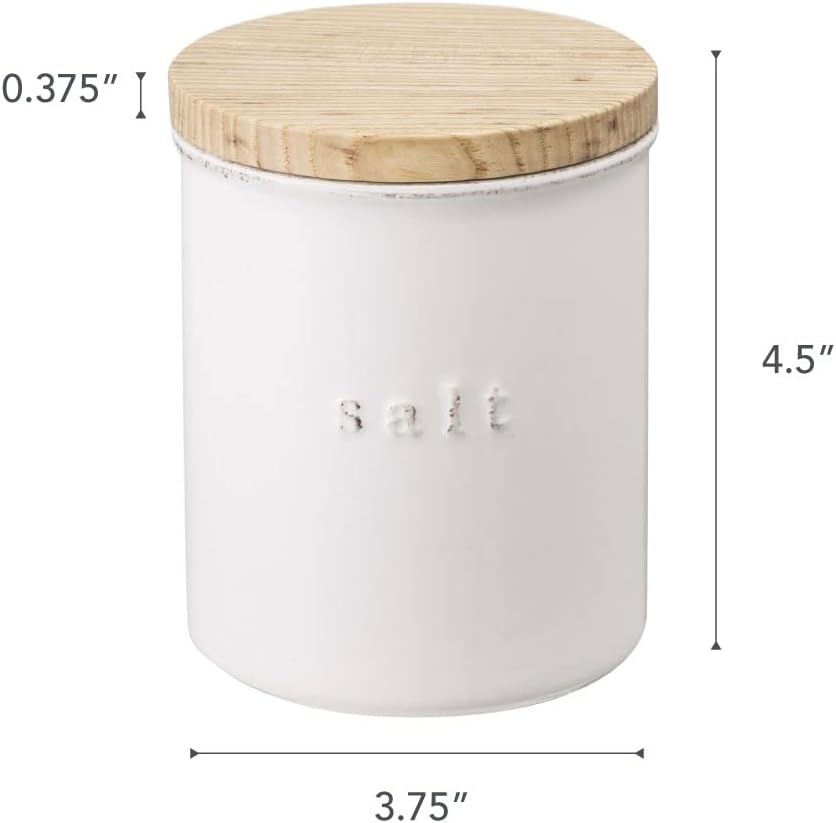 image:imageYAMAZAKI Home Tosca Ceramic Canister Dry Food Kitchen Storage Container Organizer Salt 1525 Oz 450 MlSalt