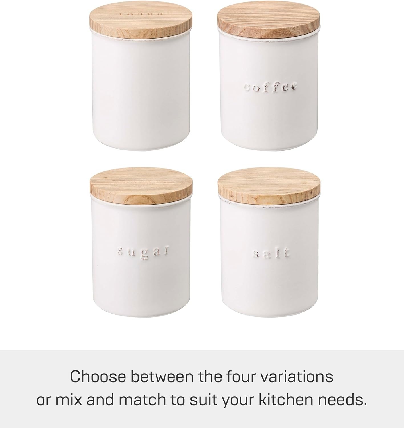 image:imageYAMAZAKI Home Tosca Ceramic Canister Dry Food Kitchen Storage Container Organizer Salt 1525 Oz 450 MlSalt