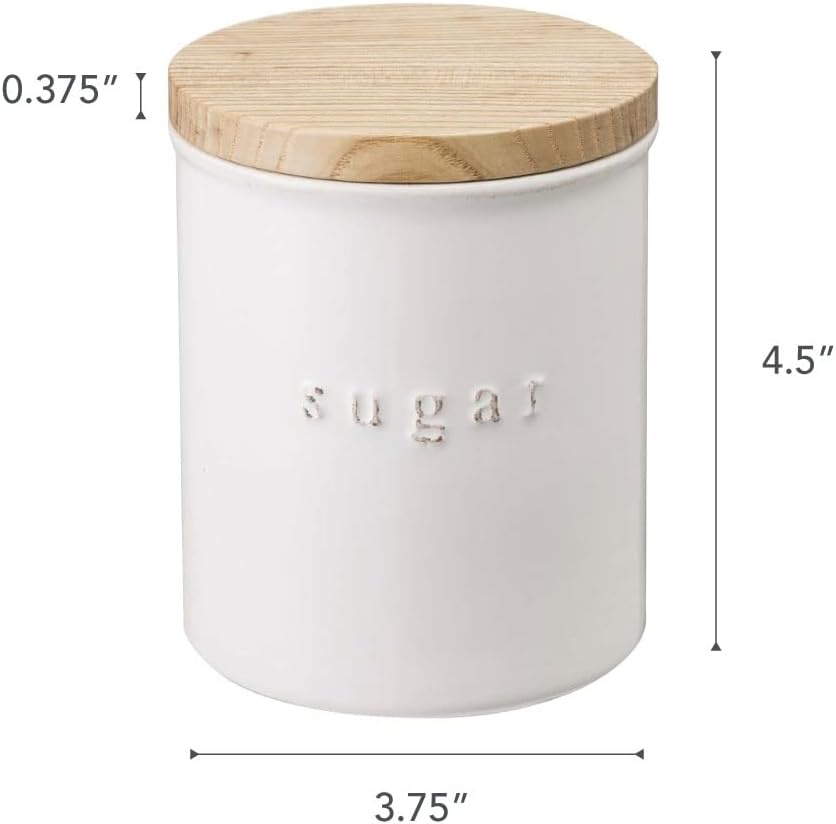 image:imageYAMAZAKI Home Tosca Ceramic Canister Dry Food Kitchen Storage Container Organizer Salt 1525 Oz 450 MlSuger