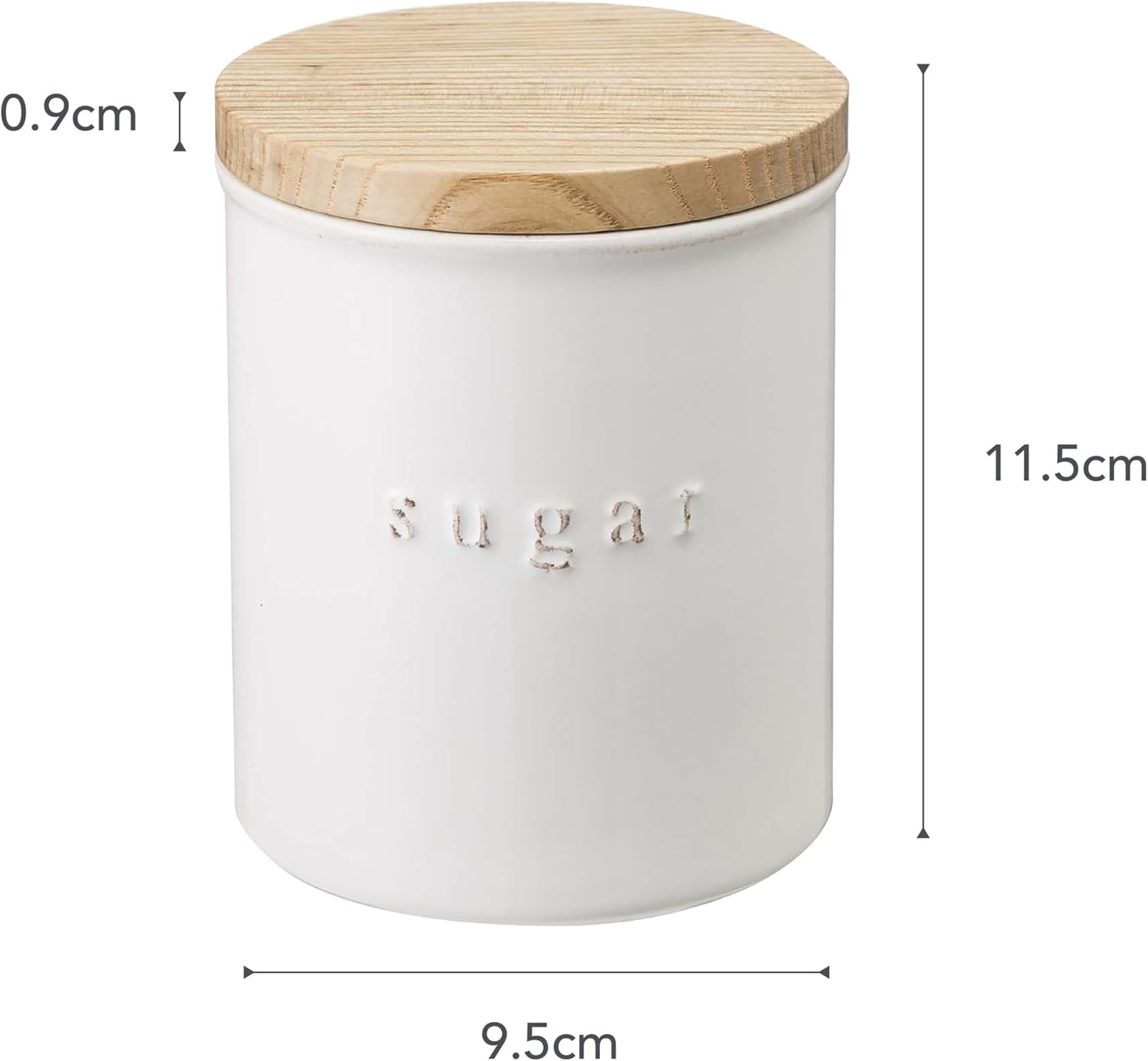 image:imageYAMAZAKI Home Tosca Ceramic Canister Dry Food Kitchen Storage Container Organizer Salt 1525 Oz 450 MlSuger