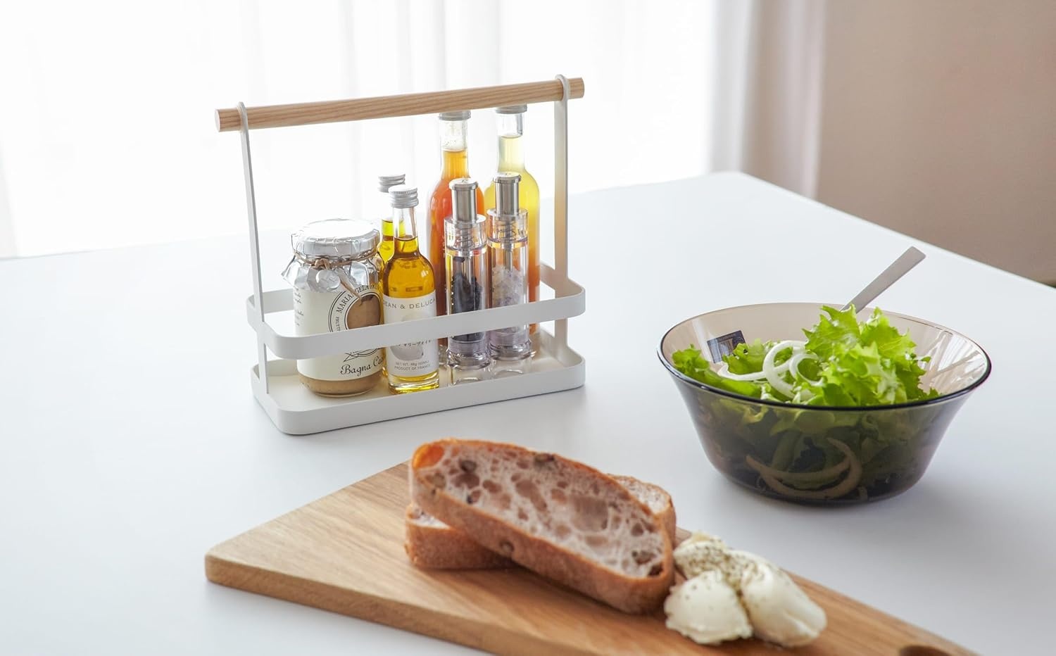 image:imageYAMAZAKI Home Tosca Spice Rack Steel WoodWhite
