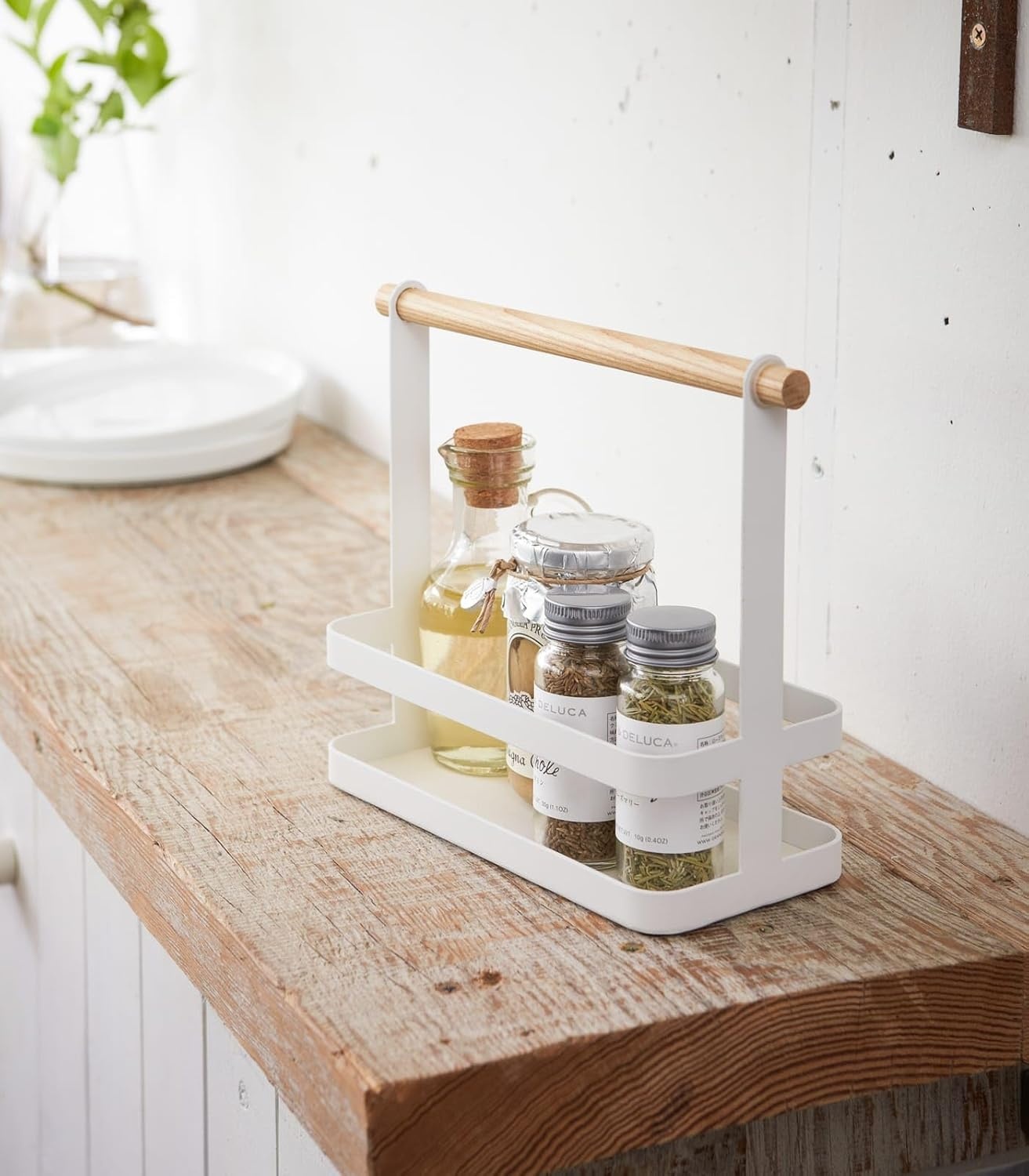 image:imageYAMAZAKI Home Tosca Spice Rack Steel WoodWhite