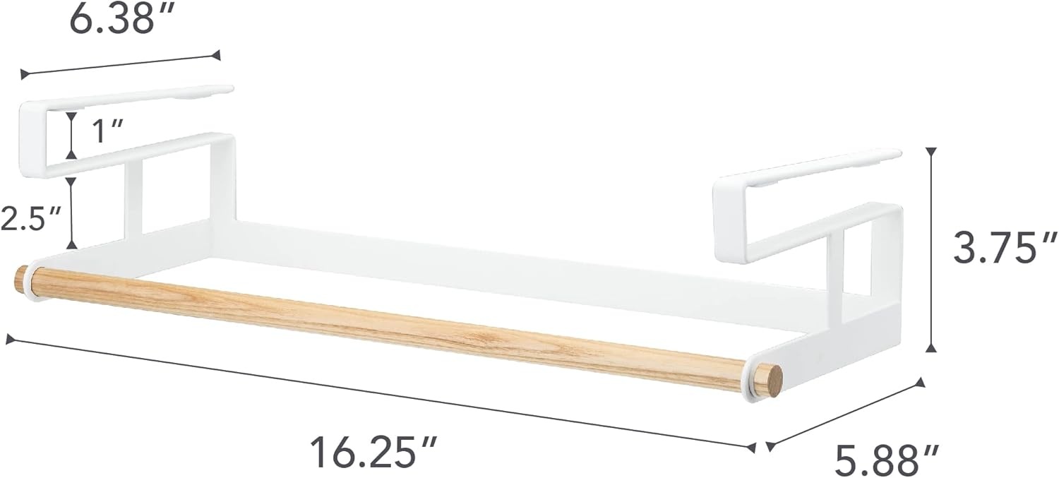 image:imageYAMAZAKI Home Tosca UnderShelf Hanger Holder Laundry Hanging Storage Rack Organizer Steel WoodOne Size