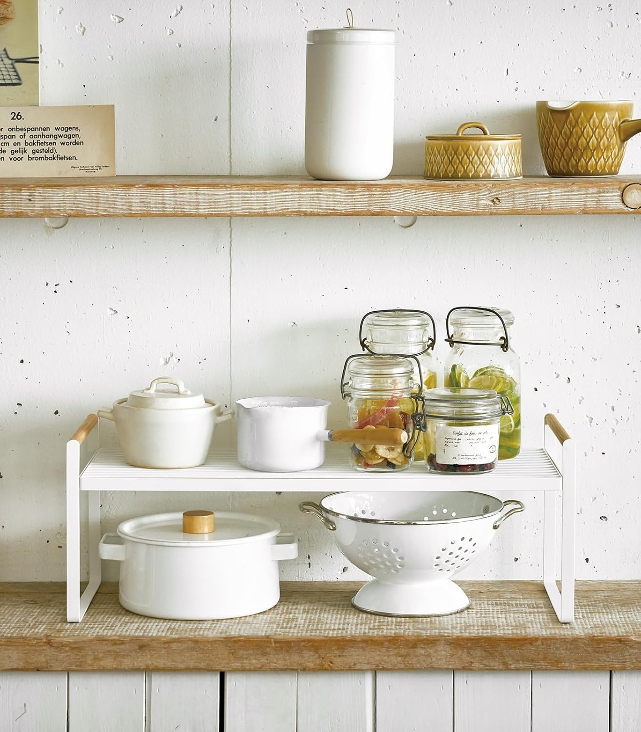 image:imageYAMAZAKI Home Tosca Wired Organizer Rack Kitchen Storage ShelvesWhite