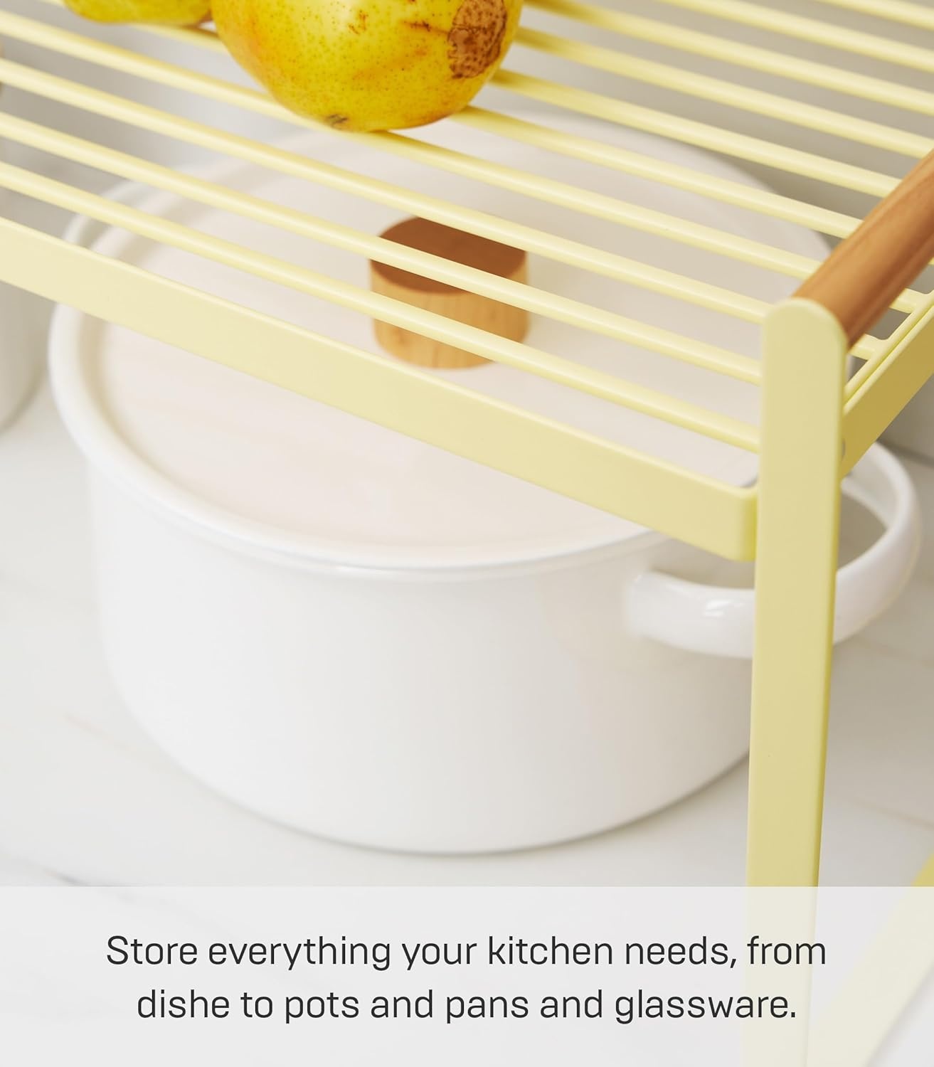 image:imageYAMAZAKI Home Tosca Wired Organizer Rack Kitchen Storage ShelvesYellow