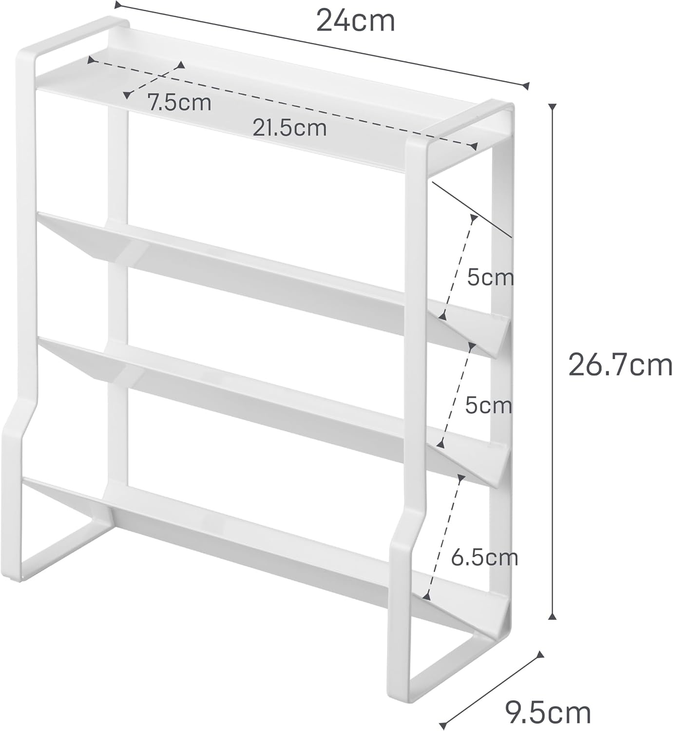 image:imageYAMAZAKI Home Tower 4Tier Slim Spice Rack Organizer Large Capacity Angled Shelves Flat Top Tier Ideal For Countertops And Stove Sides Steel