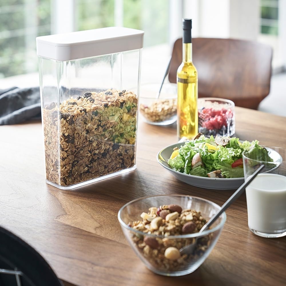 image:imageYAMAZAKI Home Tower Airtight Dry Food Storage Container With Sliding Lid Kitchen amp Pantry Organization Cereal Grains Pasta And Flour Abs Plastic 95 Cups 23 Liters