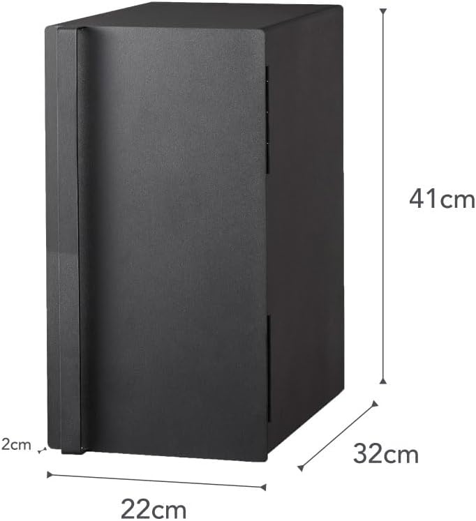 image:imageYAMAZAKI Home Tower Bread Box Keeper Holder Container Metal Bread Holder Saver Slim Space Saving Counter Storage Horizontal SteelBlack