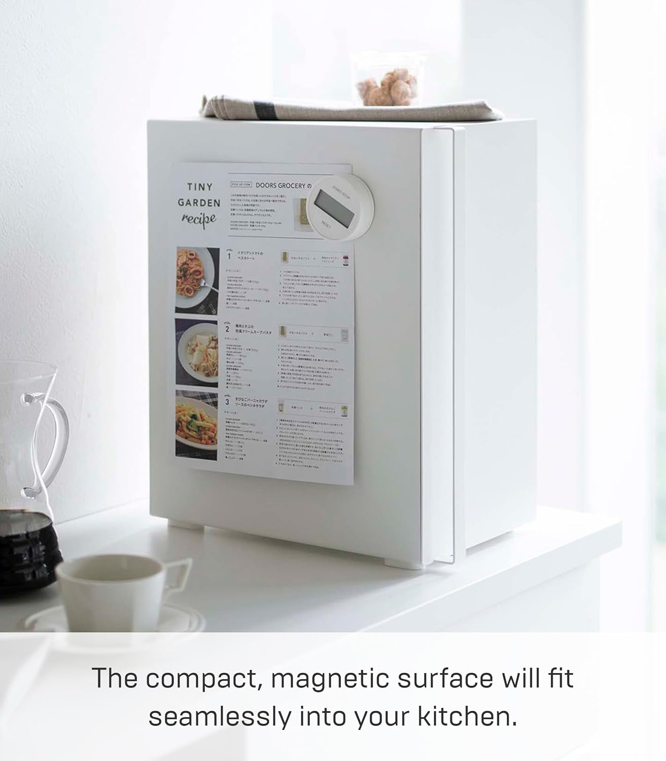 image:imageYAMAZAKI Home Tower Bread Box Keeper Holder Container Metal Bread Holder Saver Slim Space Saving Counter Storage Horizontal SteelWhite