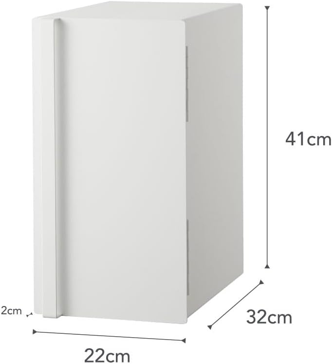 image:imageYAMAZAKI Home Tower Bread Box Keeper Holder Container Metal Bread Holder Saver Slim Space Saving Counter Storage Horizontal SteelWhite