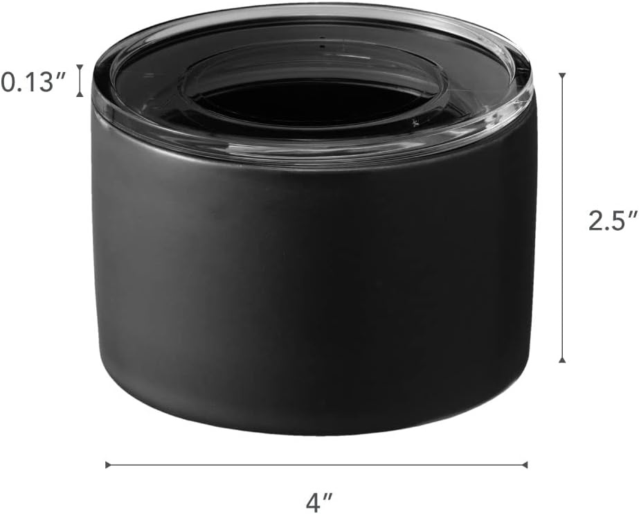 image:imageYAMAZAKI Home Tower Ceramic Food Storage ContrainersCanisters With Airtight Lid Small 1 Cup 240 MillilitersNegro