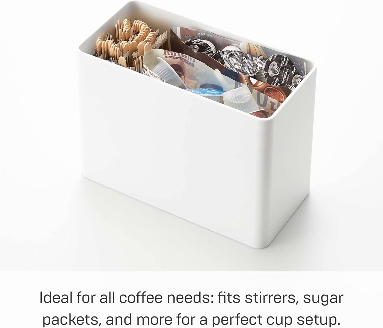 image:imageYAMAZAKI Home Tower Coffee Filter Holder Cone Filter Or Coffee Pod Storage Container Case Polypropylene White