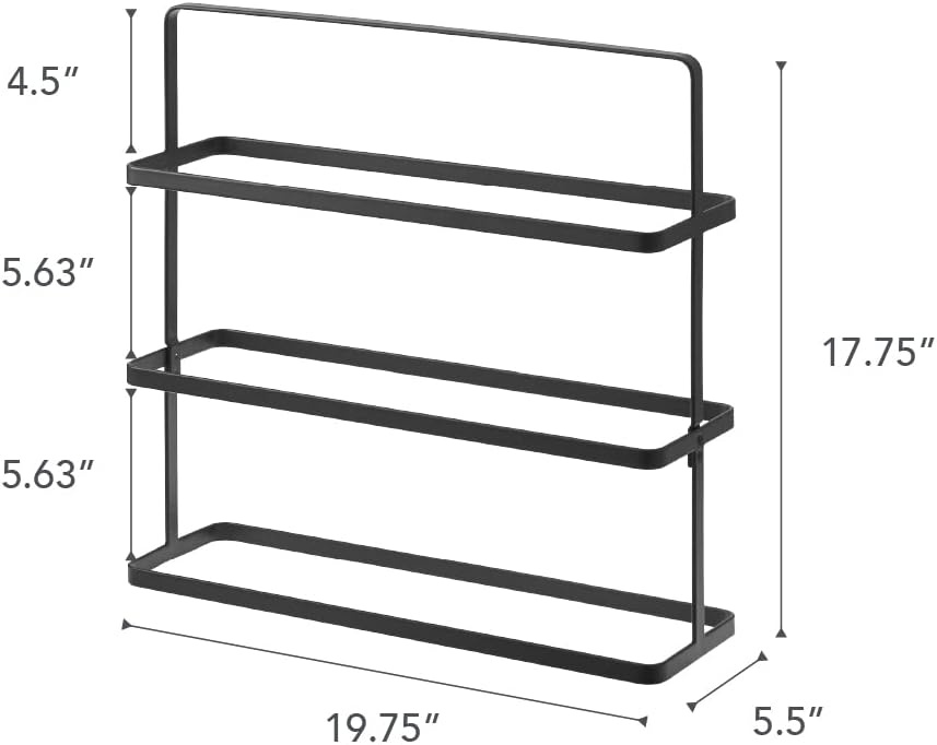 image:imageYAMAZAKI Home Tower Compact Modern Metal Shoe Rack Short 18 Steel Holds 6 To 9 Shoes