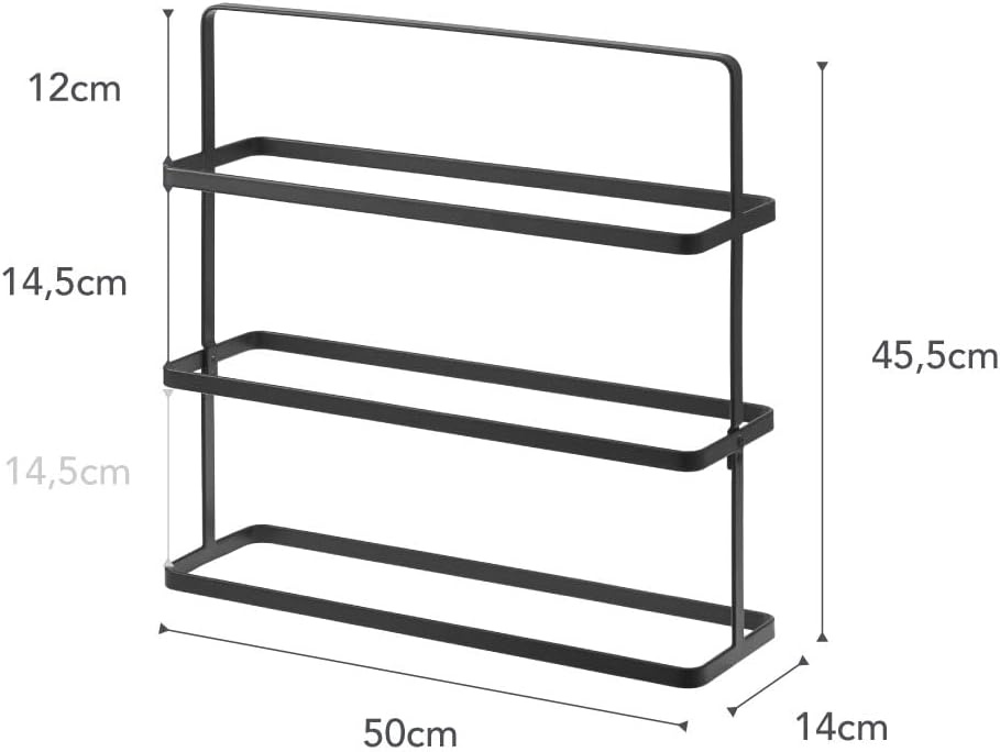 image:imageYAMAZAKI Home Tower Compact Modern Metal Shoe Rack Short 18 Steel Holds 6 To 9 Shoes