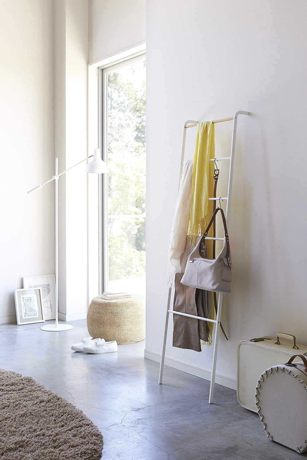 image:imageYAMAZAKI Home Tower Compact Modern Metal Shoe Rack Tall 31 Steel Holds 5 ShoesWhite