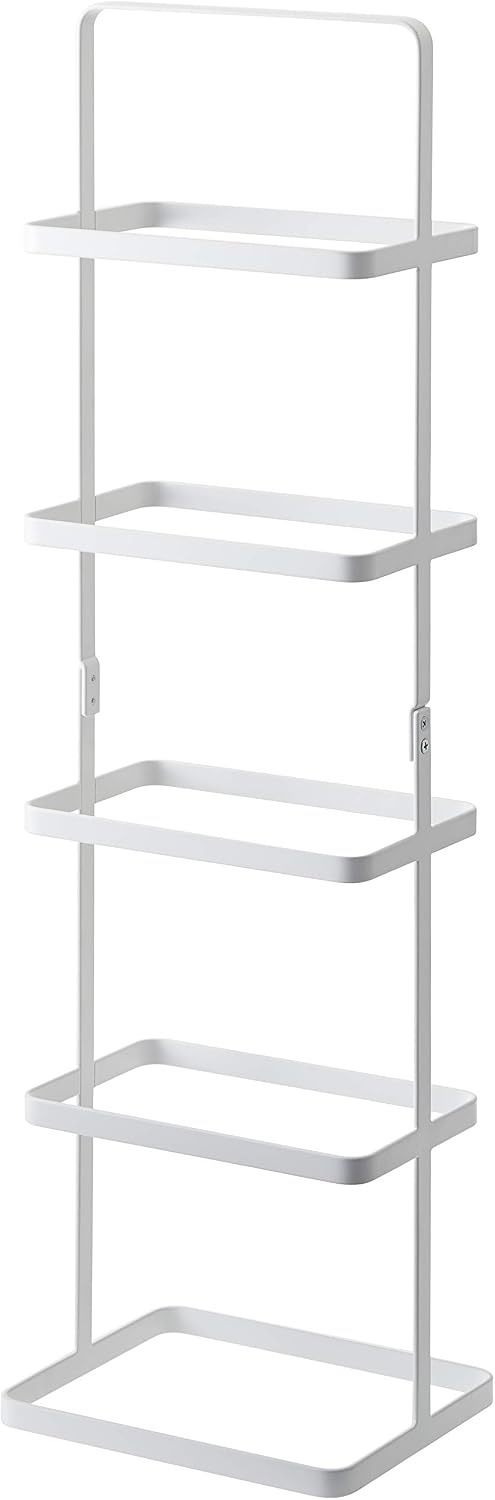 image:imageYAMAZAKI Home Tower Compact Modern Metal Shoe Rack Tall 31 Steel Holds 5 ShoesWhite
