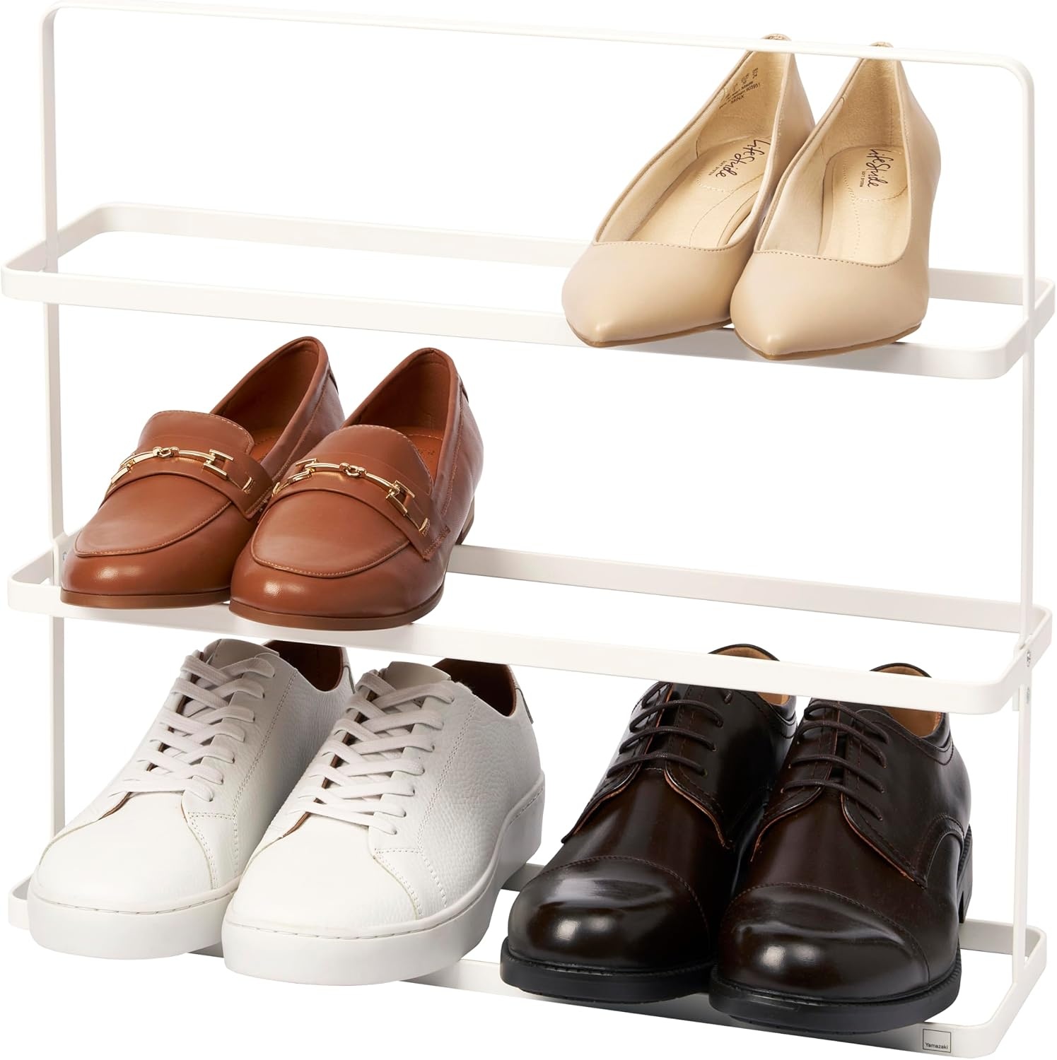image:imageYAMAZAKI Home Tower Compact Modern Metal Shoe Rack Tall 31 Steel Holds 5 ShoesWhite
