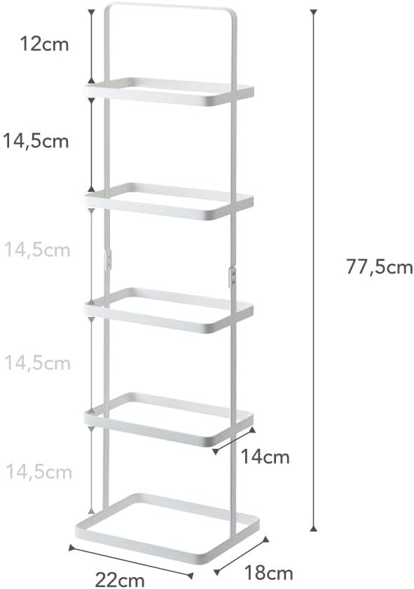 image:imageYAMAZAKI Home Tower Compact Modern Metal Shoe Rack Tall 31 Steel Holds 5 ShoesWhite