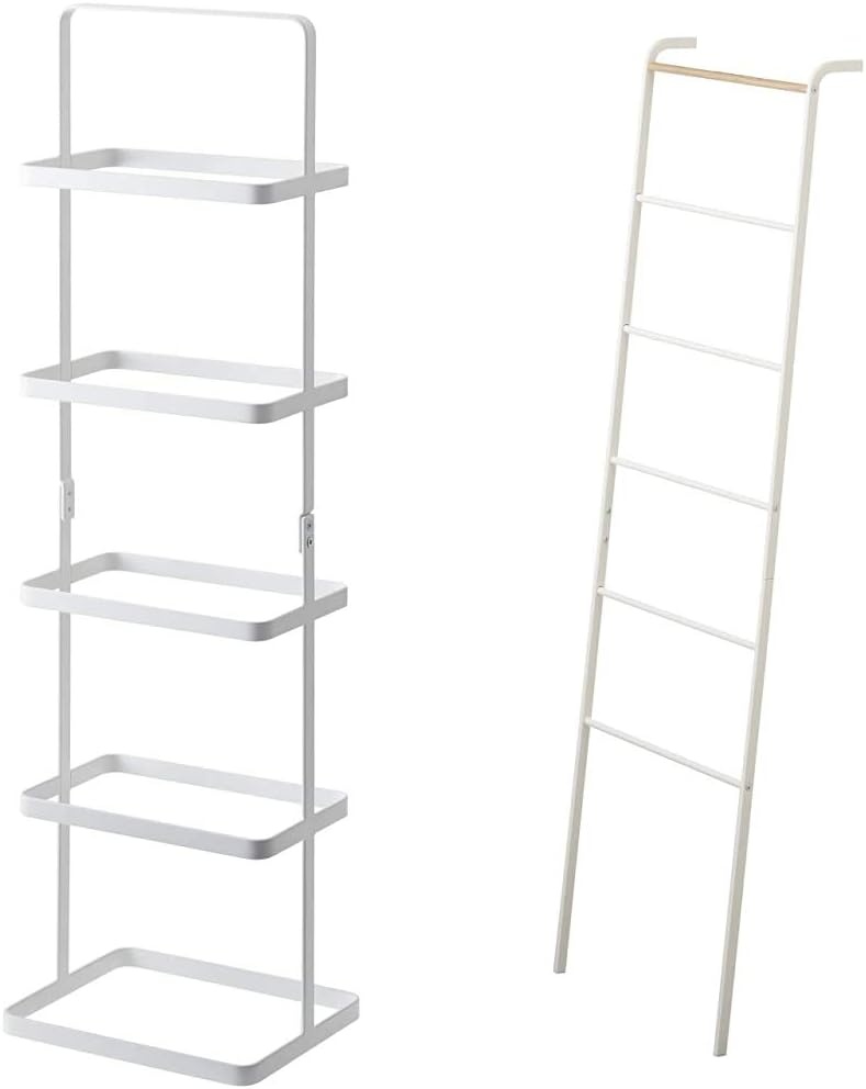 image:imageYAMAZAKI Home Tower Compact Modern Metal Shoe Rack Tall 31 Steel Holds 5 ShoesWhite