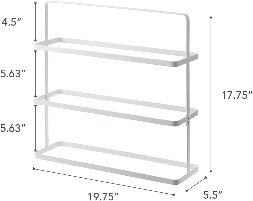 image:imageYAMAZAKI Home Tower Compact Modern Metal Shoe Rack Tall 31 Steel Holds 5 ShoesWhite