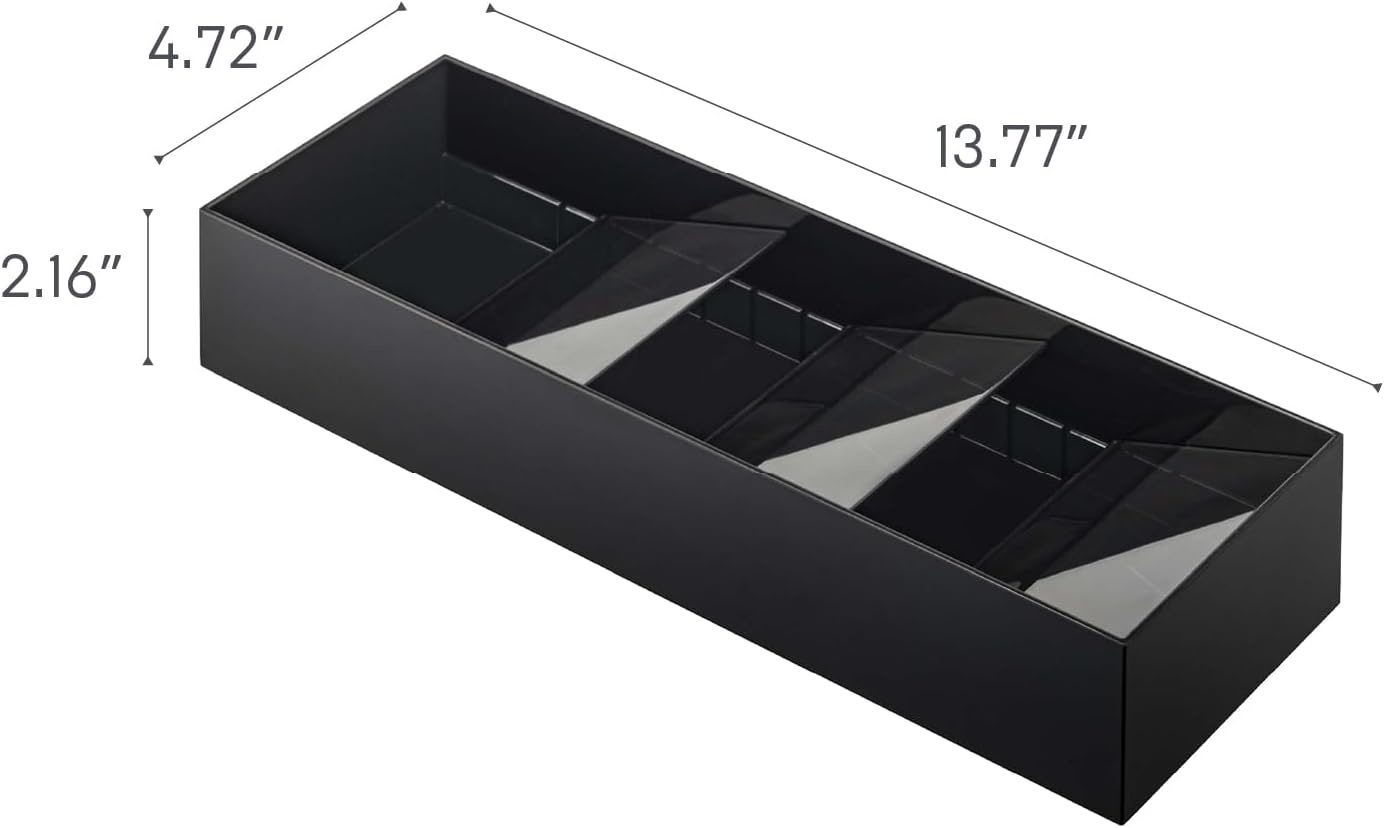 image:imageYAMAZAKI Home Tower Cutlery Drawer Organizer Kitchen Silverware Utensil Storage Tray Expandable Ii Abs PlasticBlack