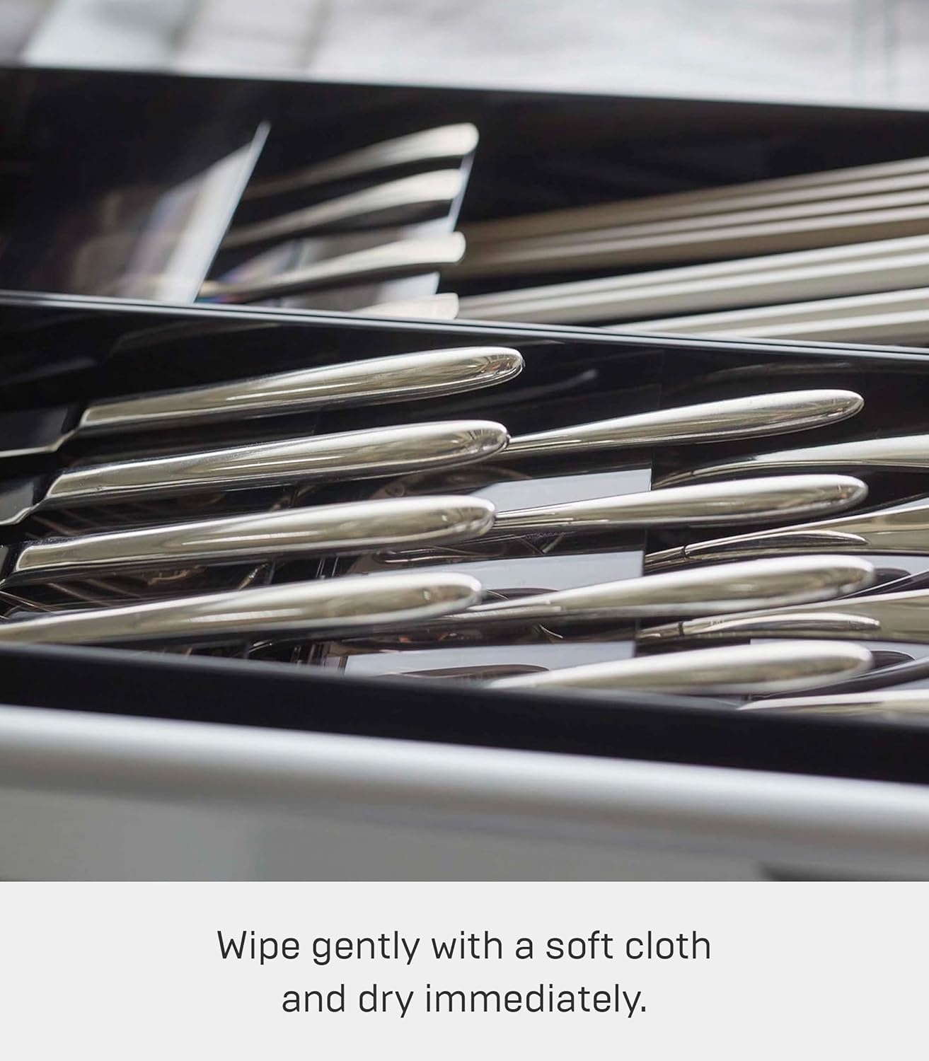 image:imageYAMAZAKI Home Tower Cutlery Drawer Organizer Kitchen Silverware Utensil Storage Tray Expandable Ii Abs PlasticBlack