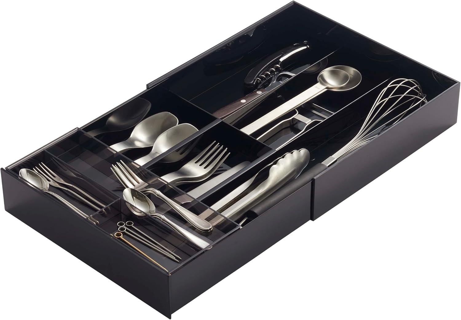 image:imageYAMAZAKI Home Tower Cutlery Drawer Organizer Kitchen Silverware Utensil Storage Tray Expandable Ii Abs PlasticBlack