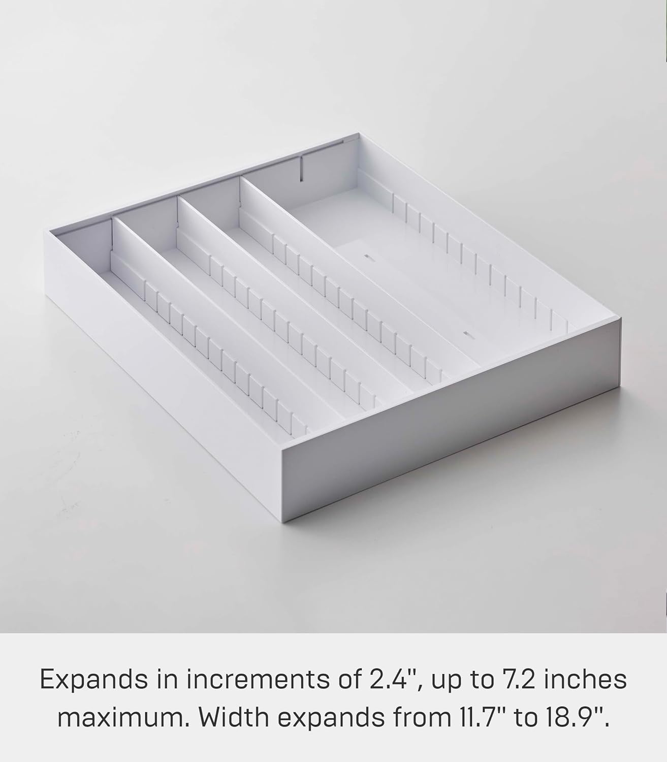 image:imageYAMAZAKI Home Tower Cutlery Drawer Organizer Kitchen Silverware Utensil Storage Tray Expandable Ii Abs PlasticWhite