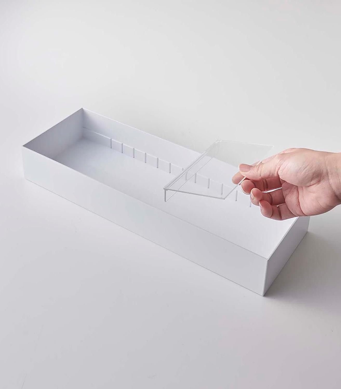 image:imageYAMAZAKI Home Tower Cutlery Drawer Organizer Kitchen Silverware Utensil Storage Tray Expandable Ii Abs PlasticWhite