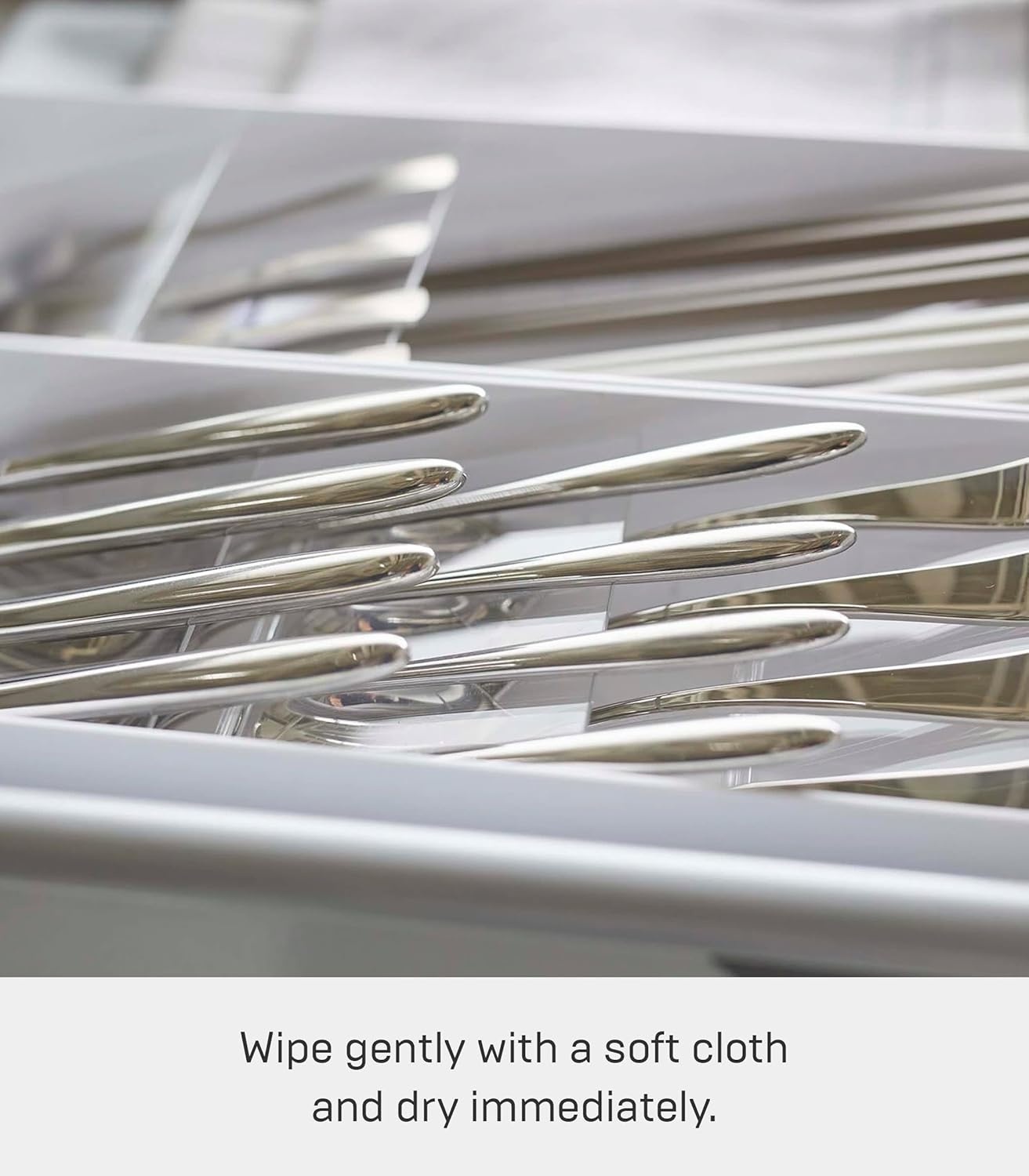 image:imageYAMAZAKI Home Tower Cutlery Drawer Organizer Kitchen Silverware Utensil Storage Tray Expandable Ii Abs PlasticWhite