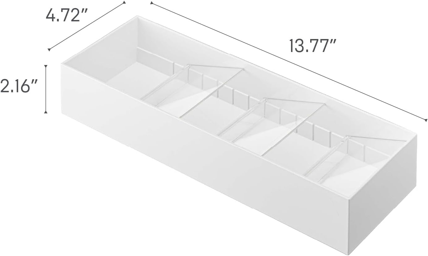 image:imageYAMAZAKI Home Tower Cutlery Drawer Organizer Kitchen Silverware Utensil Storage Tray Expandable Ii Abs PlasticWhite