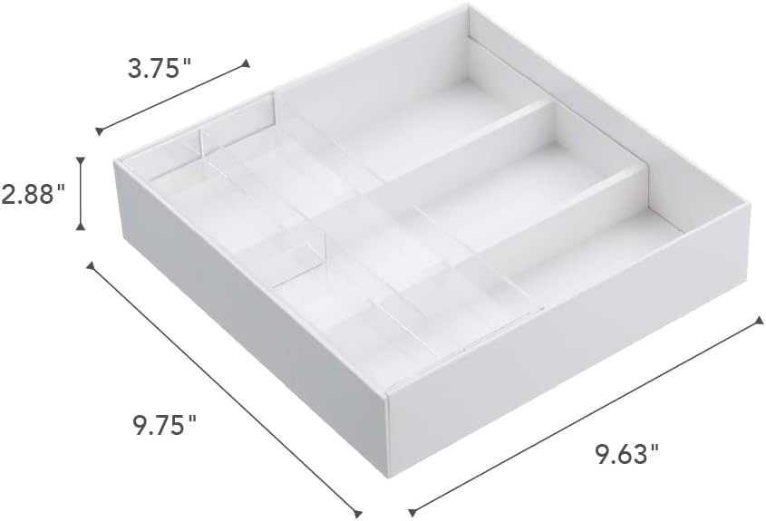 image:imageYAMAZAKI Home Tower Cutlery Drawer Organizer Kitchen Silverware Utensil Storage Tray Expandable Ii Abs PlasticWhite