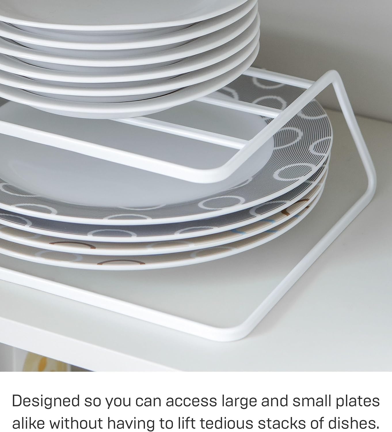 image:imageYAMAZAKI Home Tower Dish Riser Shelf Organizer amp Storage For Kitchen Cabinets Steel White