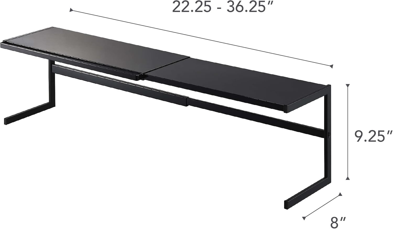 image:imageYAMAZAKI Home Tower Expandable Support Rack Kitchen Storage Shelf Organizer Large SteelBlack