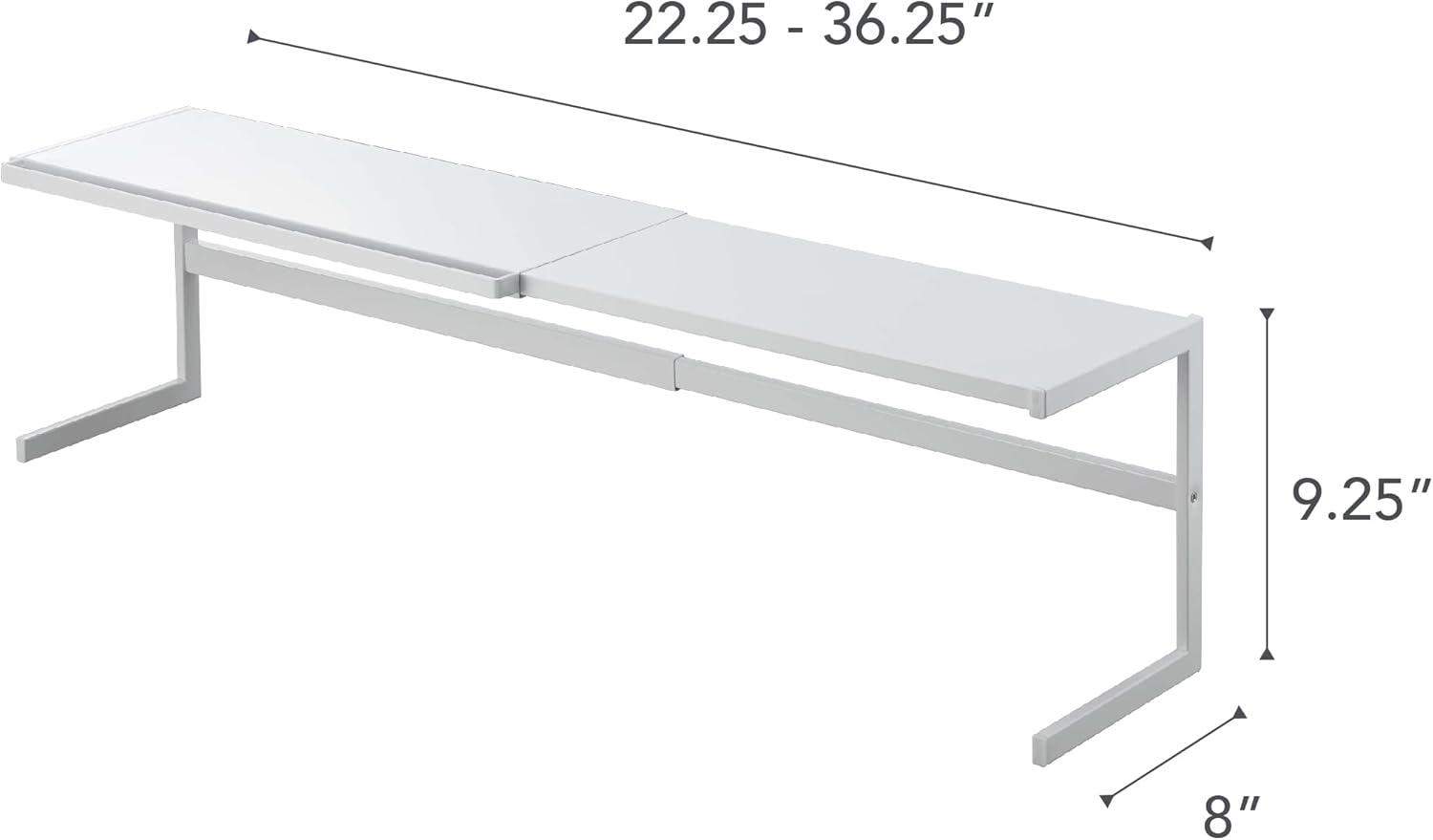 image:imageYAMAZAKI Home Tower Expandable Support Rack Kitchen Storage Shelf Organizer Large SteelWhite