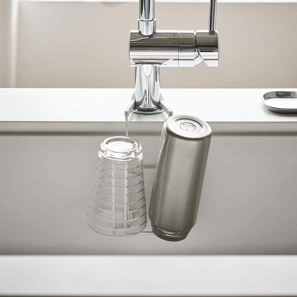 image:imageYAMAZAKI Home Tower FaucetHanging Sponge Caddy Kitchen Sink Dish Soap Bottle Brush Scrubber Organizer Holder Metal with Silicone Protection SteelWht