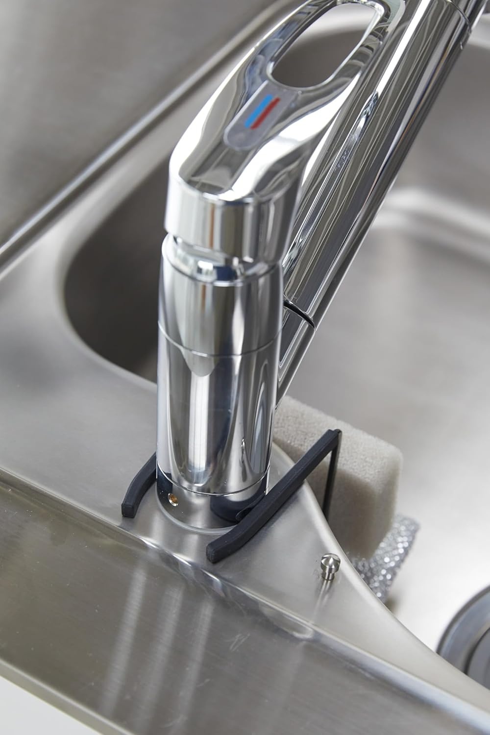 image:imageYAMAZAKI Home Tower FaucetHanging Sponge Holder Kitchen Organizer Sink Rack Basket Single SteelBlack